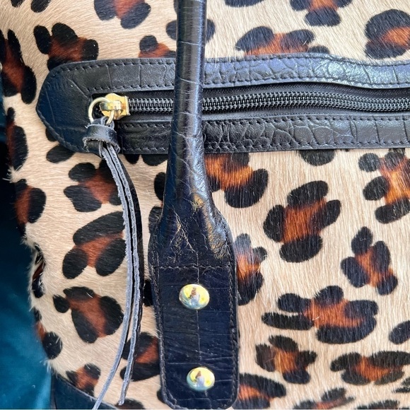 Maurizio Taiuti Leopard Calf Hair Leather Tote - Picture 2 of 11